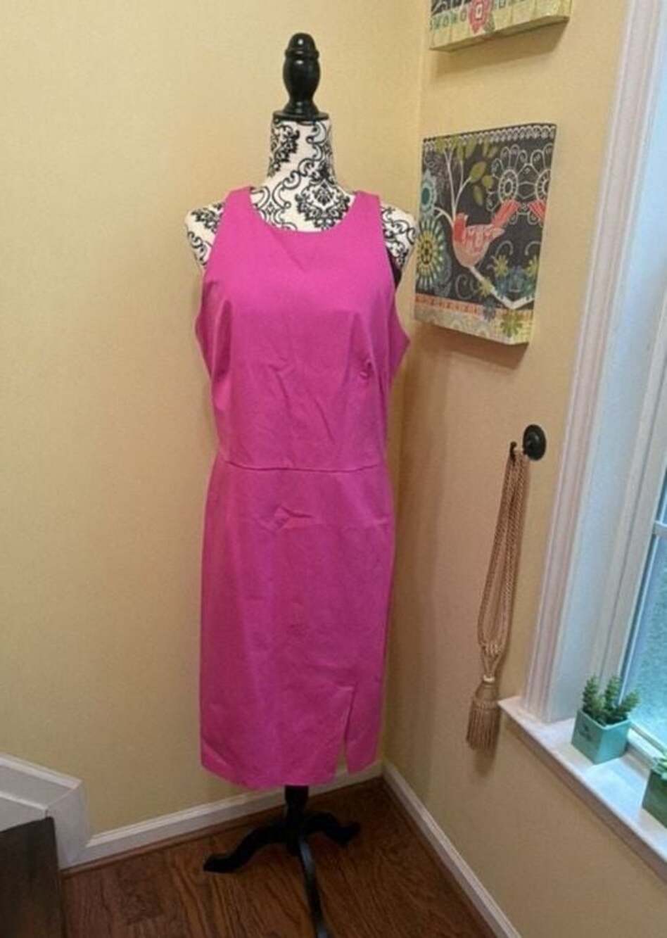 Banana Republic Pink Sleeveless Sheath Dress Size 16 Tall